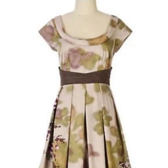 Floreat for Anthropologie Floral Embroidered Green Dress - Picture 14 of 14